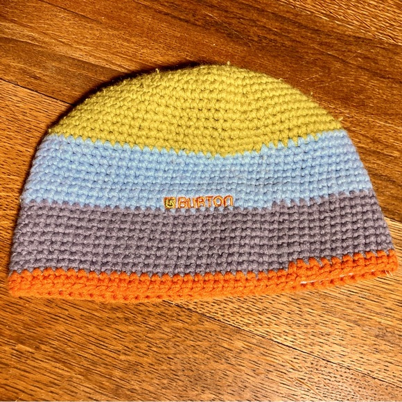 Burton Other - Burton Snowboarding Beanie Hat Crochet Knit Winter Cap Acrylic One Size